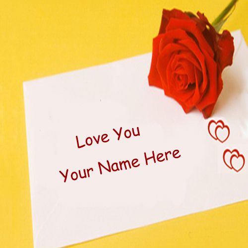 Love You Latter With Beautiful Red Rose Name Pictures - Stuff Name Photos